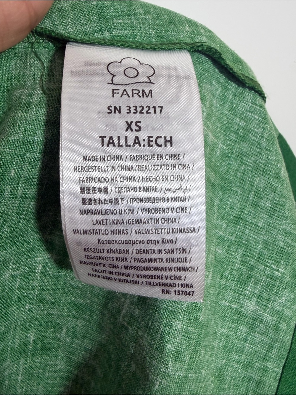 Farm Rio Sweet Bloom Dreamscape Linen Blend Midi Dress Green Floral XS SN332217 - Picture 9 of 11